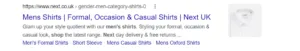 Figure 2: Google search for 'buy shirts for men'